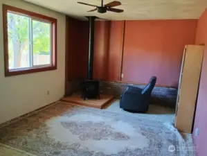 Living area with its own door to the outside located at the west end of the house.