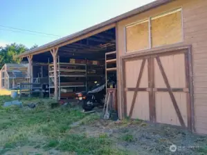 Another view of the barn/storage/shop.