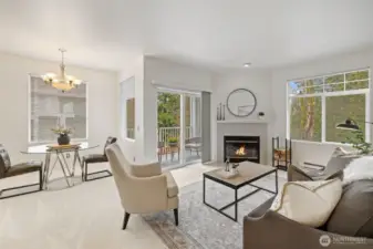 Living and dining rooms.