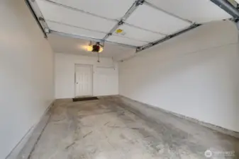 Single car garage/entry to kitchen.