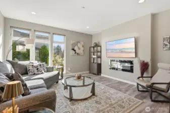 Watch Mariners games or your favorite movie with the TV hung above the centerpiece fireplace.