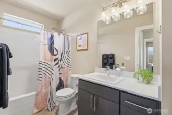 Full bathroom on the upper level.