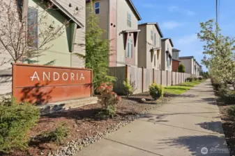 Andoria is a low-maintenance HOA w/ friendly neighbors, a playground, & well-kept grounds.