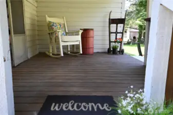 View porch ~ a special place to enjoy your morning beverage and dining al fresco.