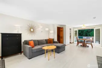Living and dining room.