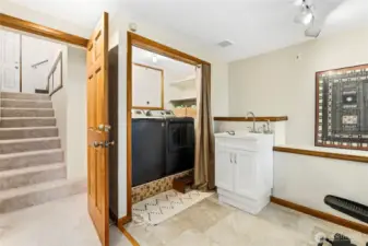 Laundry area downstairs