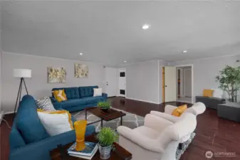 Bonus room/alternative primary bedroom which has views of the backyard & pastures and includes a patio space