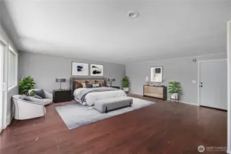 Bonus room was virtually staged to show option as a primary bedroom