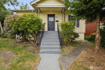 Front porch and yard