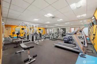 Well equipped fitness room