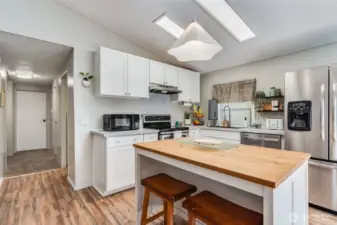 You'll love cooking in this newly remodeled kitchen, complete with new stainless steel appliances!