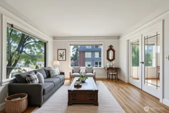 Virtually staged - living room