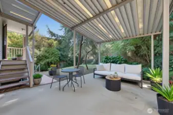 Virtually staged - covered patio