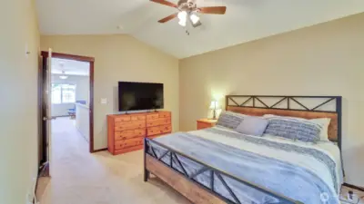 A 2nd view of the primary bedroom.