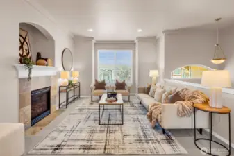 Livingroom with Gas Fireplace