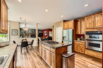 A casual dining area adjoins the kitchen.