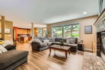 A row of windows lets in the natural light.