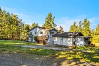 Two car garage and large driveway for all your vehicles