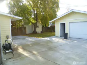 Fully fenced backyard