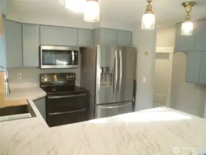 Kitchen with stainless appliances