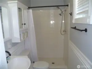 Main level bathroom with shower