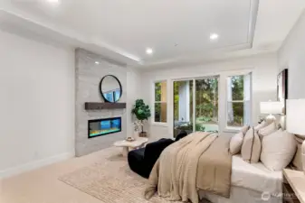 The main residence offers a spacious main-floor primary suite.