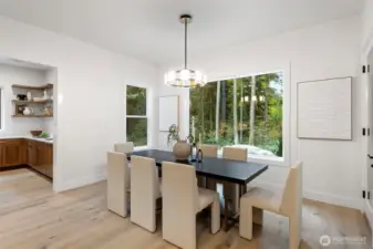 A seamless flow to the living and dining spaces.