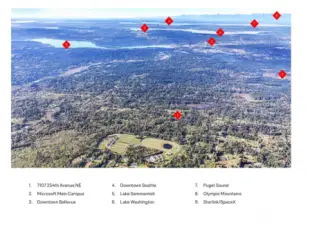 Live where calm and convenience meet. From this exclusive Redmond address, you're seamlessly connected to the heart of Bellevue and Seattle's dining, design, and boutique shopping scenes. Close proximity to the Microsoft Main Campus, SpaceX, and Starlink create quick, effortless commutes to work and innovation. Experience the arts, sports, and waterfront energy of Bellevue and Downtown Seattle-all while enjoying the privacy of a wooded, estate-scale setting.  Beyond the commute, daily life expands with Lake Sammamish, Marymoor Park, and miles of scenic trails nearby. Discover chef-driven restaurants, galleries, and local markets, along with fitness studios, tennis and pickleball courts, golf, and boutique spas. Upscale grocers, everyday conveniences, and top-rated public and private schools are all within easy reach, with quick connections to Highway 520, Interstate 405  and nearby light rail access.