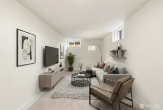 Basement Rec Room - (virtually staged)