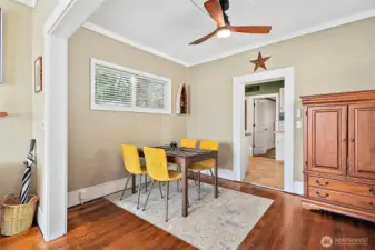 Dining area with room for a hobby or office spot as well!