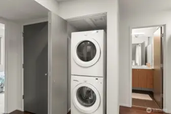 Laundry conveniently located next to full bath