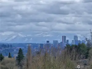 Striking city skyline and mountain views