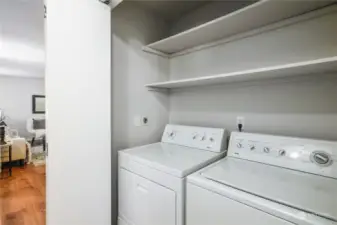 In it's convenient location, laundry is made easy!