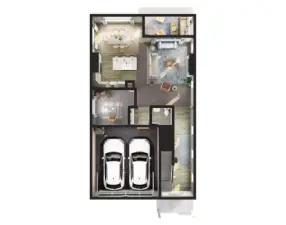 Rendering Only- Colors and features may vary  This home includes bedroom on main and 3/4 bath