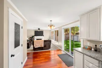 Kitchen view to Family Room.