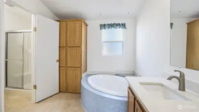 Primary bath showing separate shower