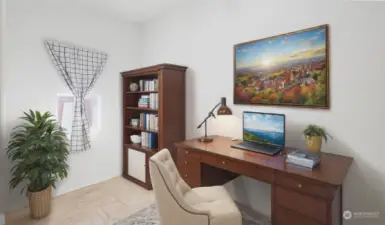 Bonus room: this extra finished room can be perfect as an office, or fitness room (virtually staged)