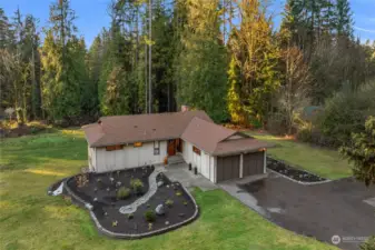 Beautifully remodeled home on a peaceful 1.17 acre sunny lot.