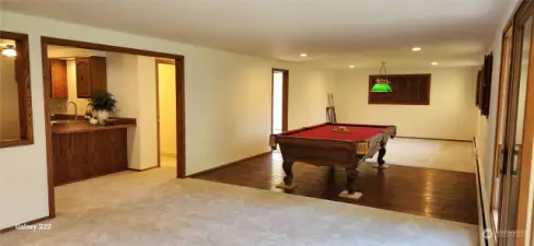 Second kitchen and additional room off the family room.