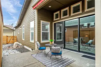 Totally private and the soothing sounds of the water feature will make this a space where you will love spending time!