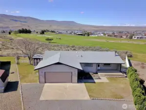 Aerial view of home.