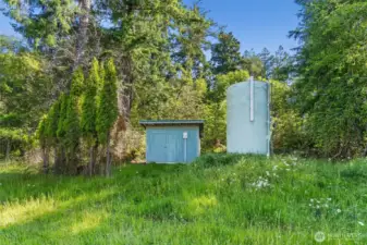 Brisco Point water holding tank and pump house is located on this property.