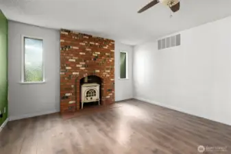 Beautiful wood burning stove.