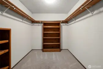 Primary walk in closet.