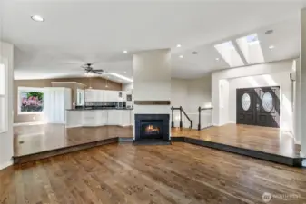 Stunning Oak Hardwood floors set a beautiful base of quality and warmth