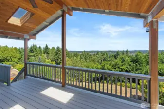 Skylights in covered deck upstairs let in so much light!