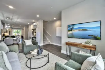 Cozy living room with A/C.