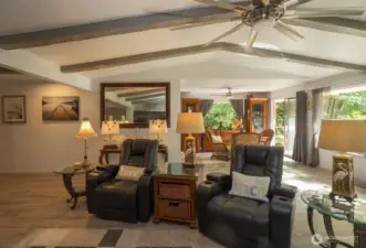 Vaulted ceiling, new paint, flooring, walls and ceilings redone