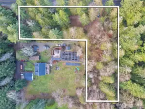 Overhead view with approximate boundaries in white.