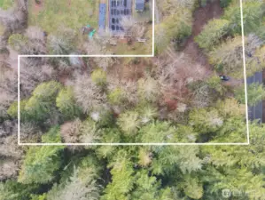 Overhead view with approximate boundaries in white.